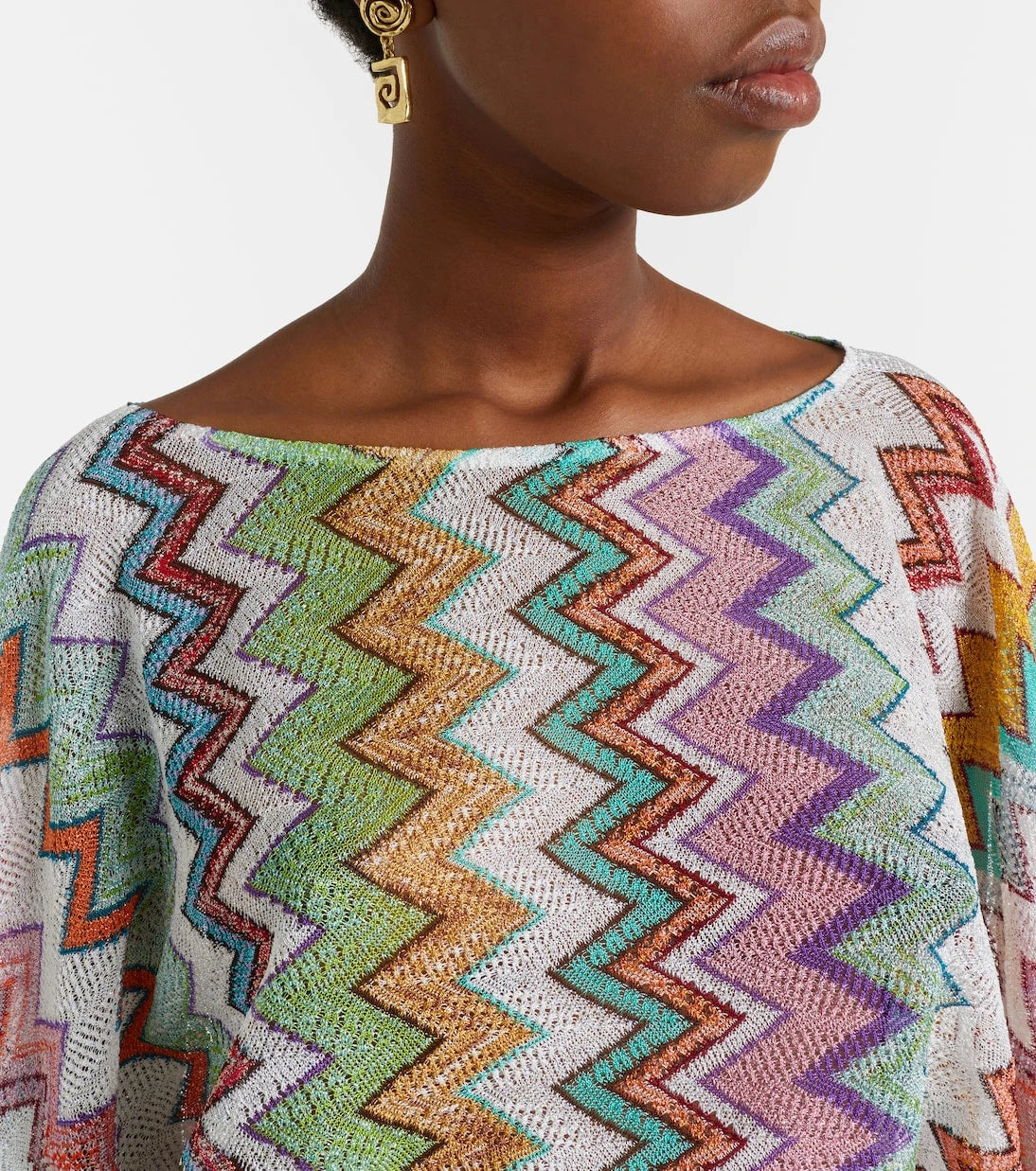 Missoni - توب محبوك بنقشة الزجزاج