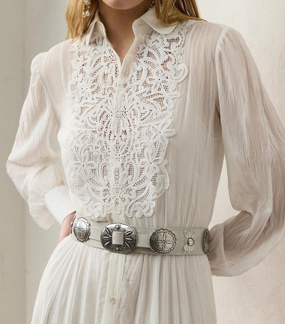 White Embroidered Seymour Dress