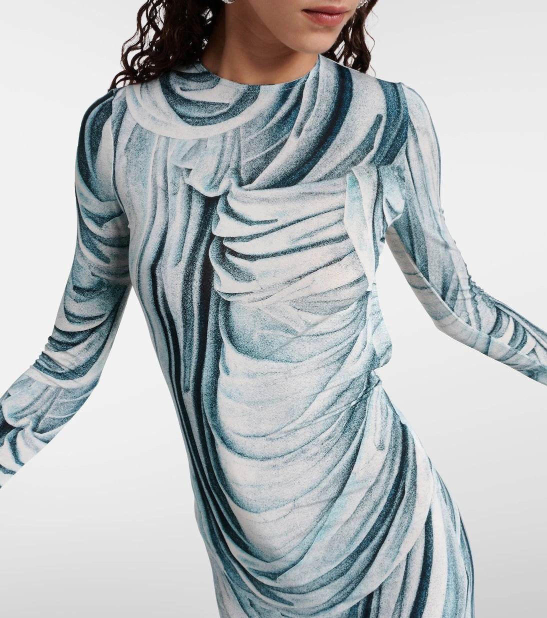 Rabanne - Printed jersey maxi dress