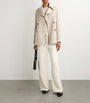 Yves Salomon Beige Wool Wide-Leg Trousers
