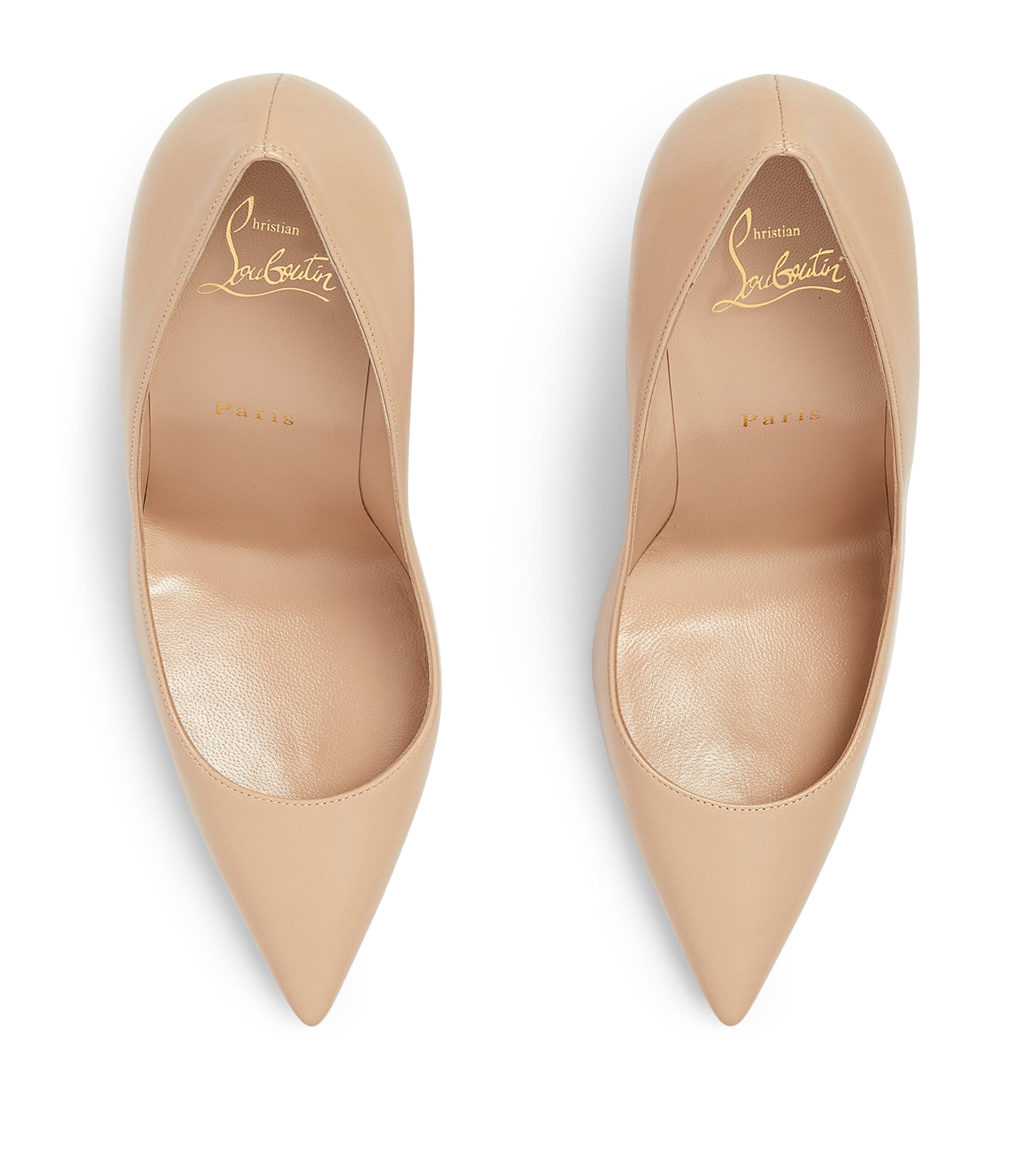 Christian Louboutin Nude Kate Leather Pumps 100