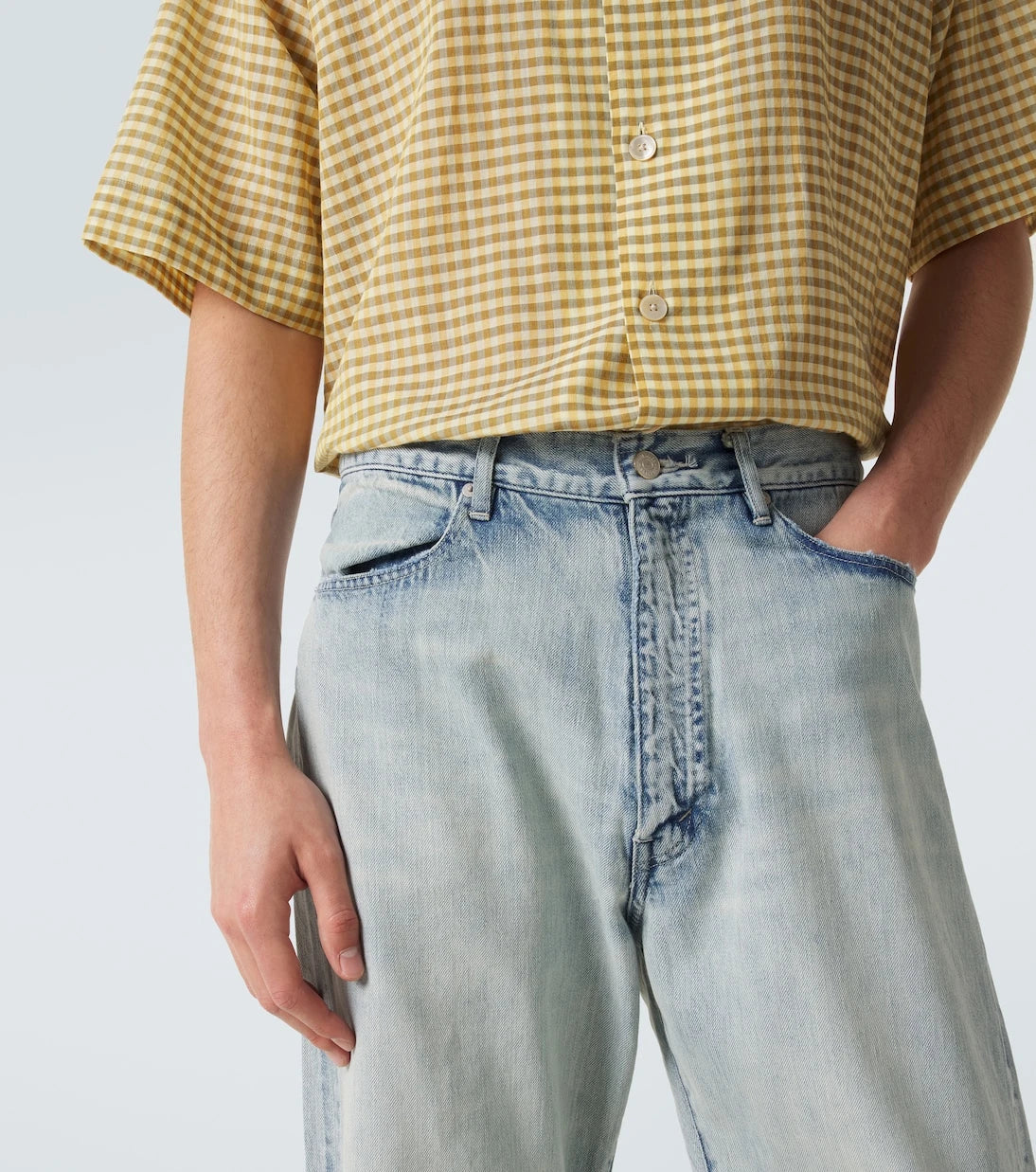 Auralee - Faded straight jeans