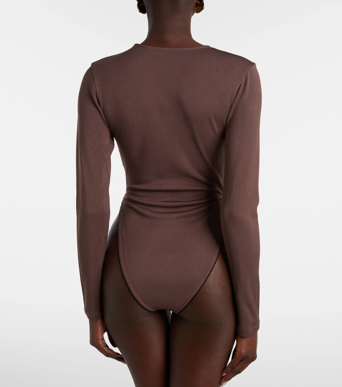 Jacques Wei - Lace-trimmed bodysuit
