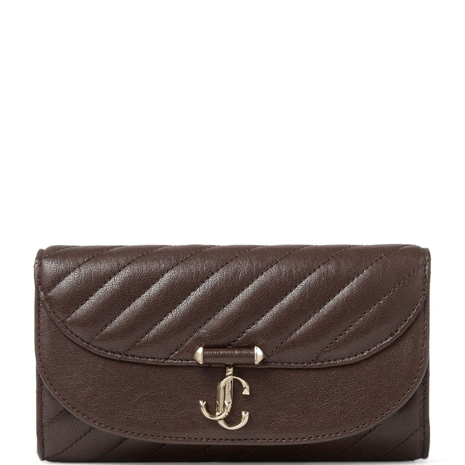 Jimmy Choo Brown Curve Wallet on Chain