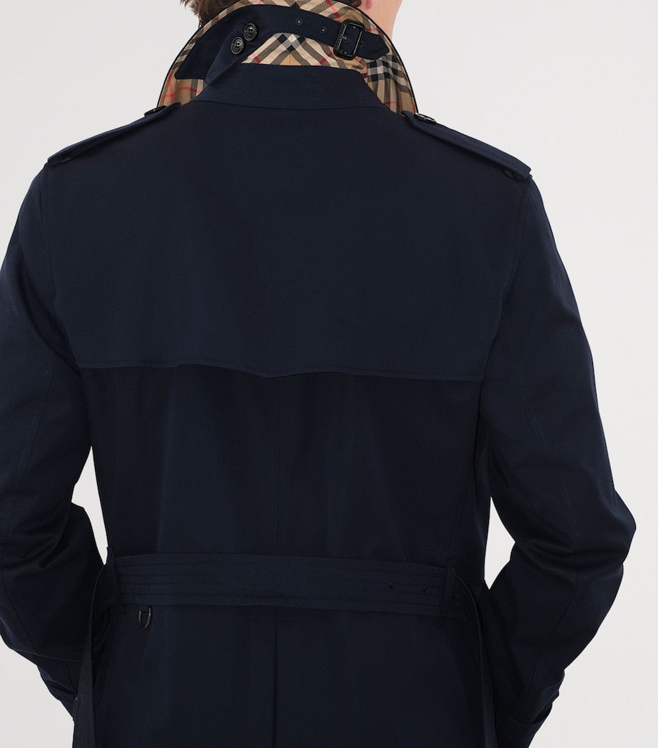 Blue Mid-Length Kensington Heritage Trench Coat