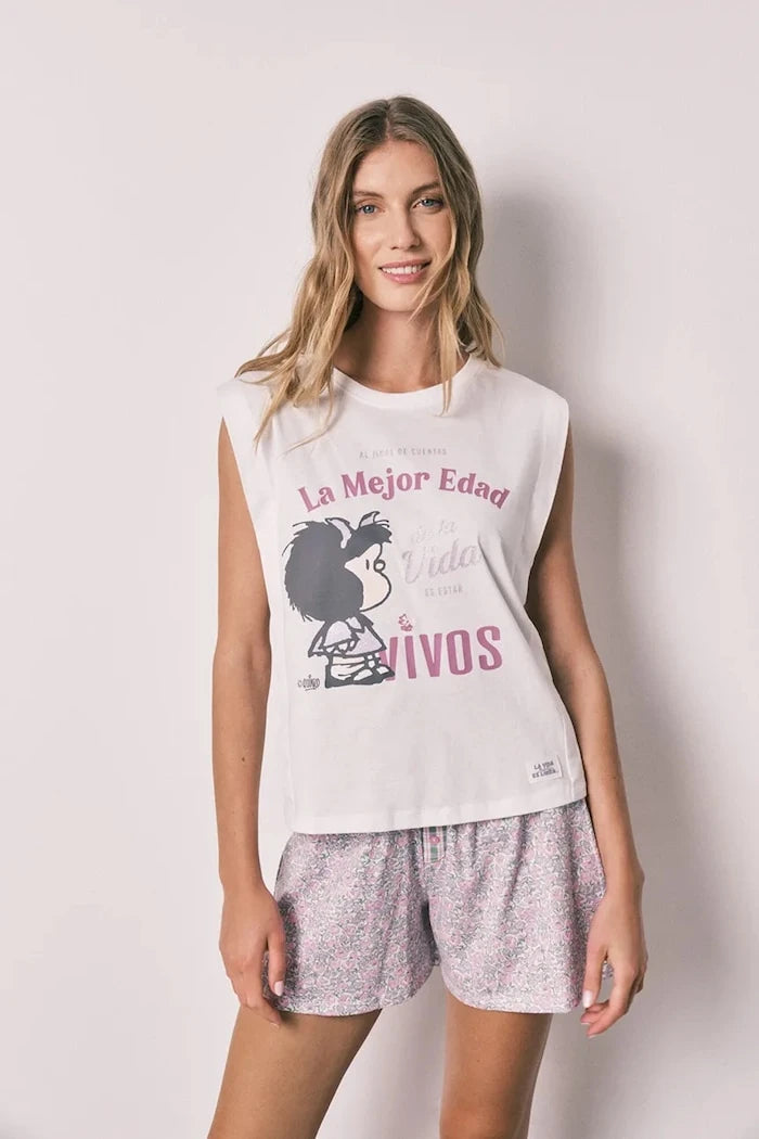 women'secret İki parçalı kadın pamuklu pijama