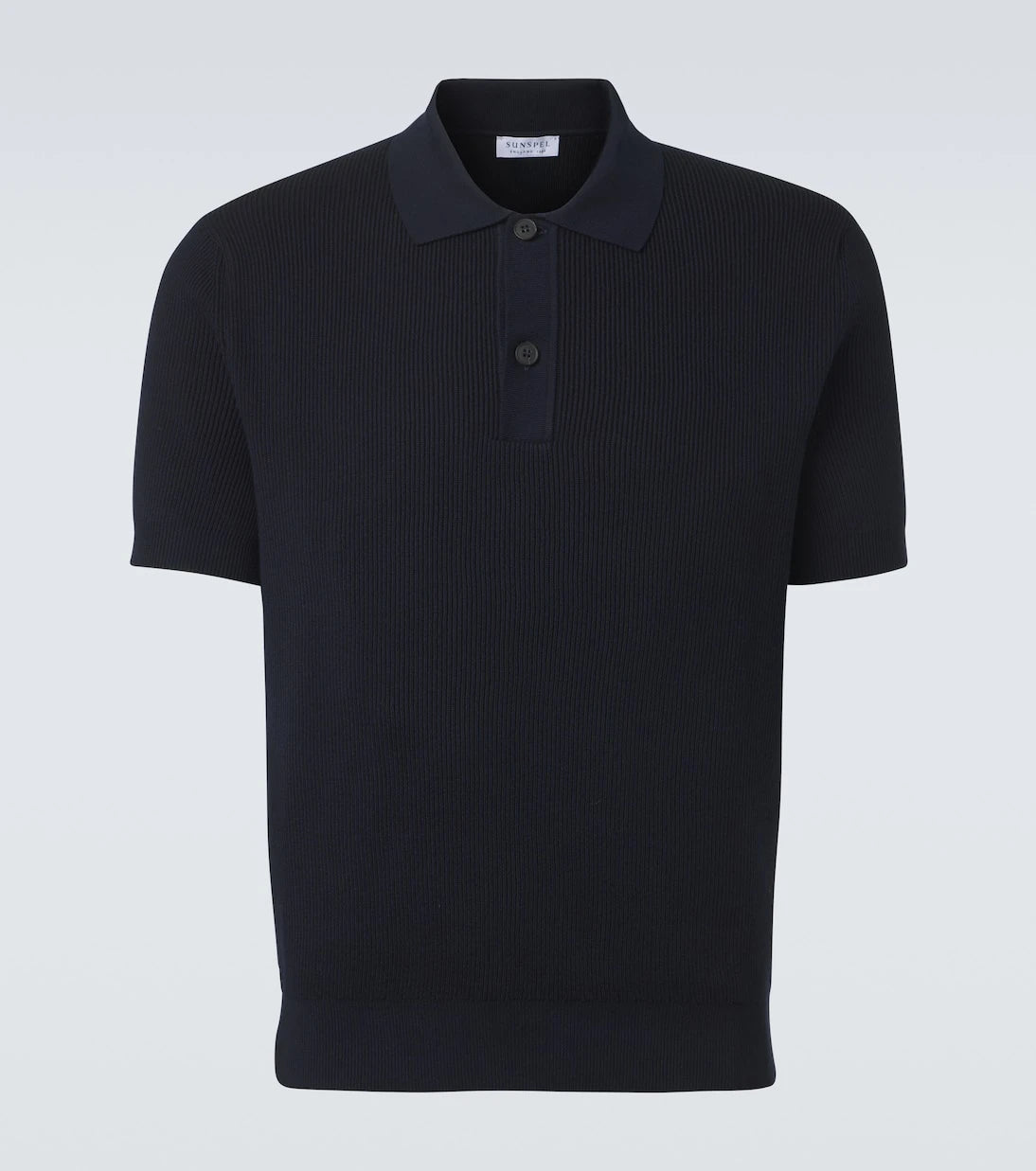 Sunspel - Ribbed-knit cotton polo shirt