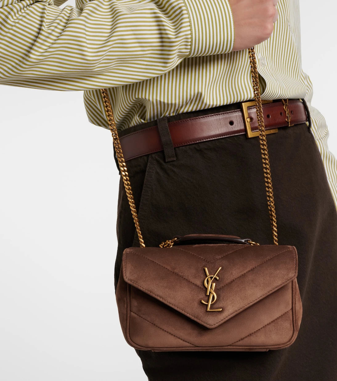 Saint Laurent - Loulou suede shoulder bag