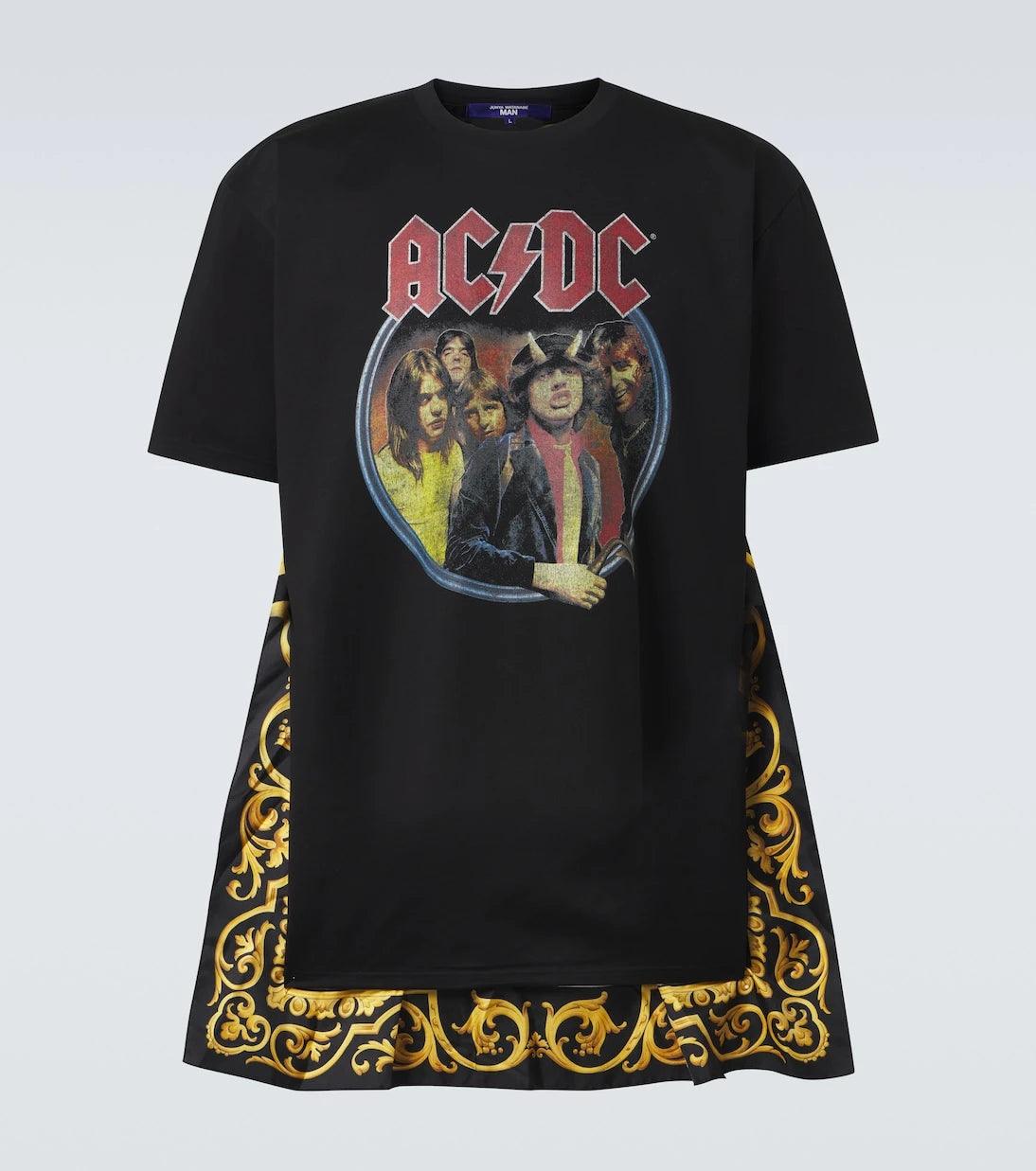 Junya Watanabe - AC/DC printed caped cotton jersey T-shirt