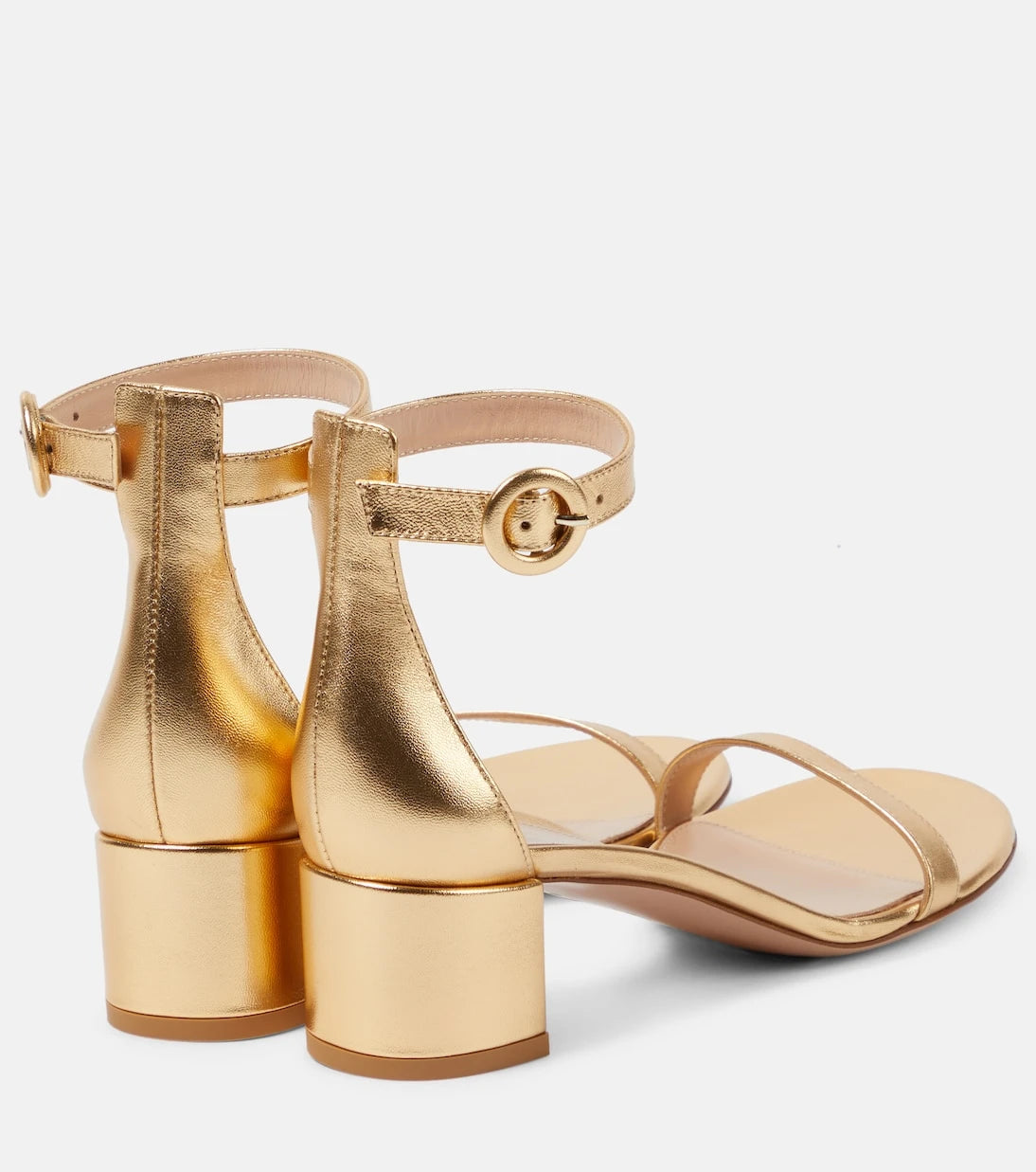 Gianvito Rossi - Gaeta 45 metallic leather sandals