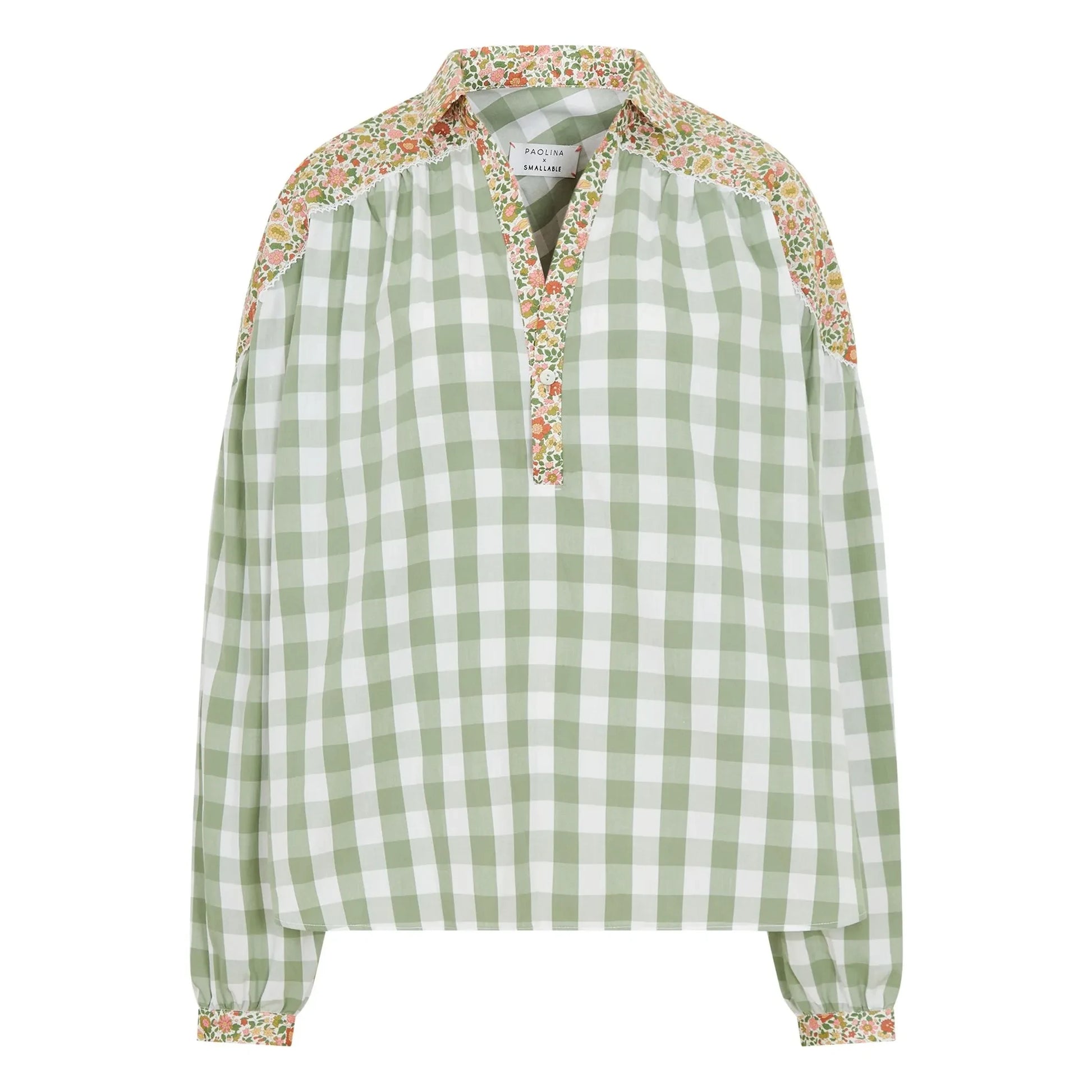 Paolina - Paolina x Smallable - Lisa blouse | Khaki