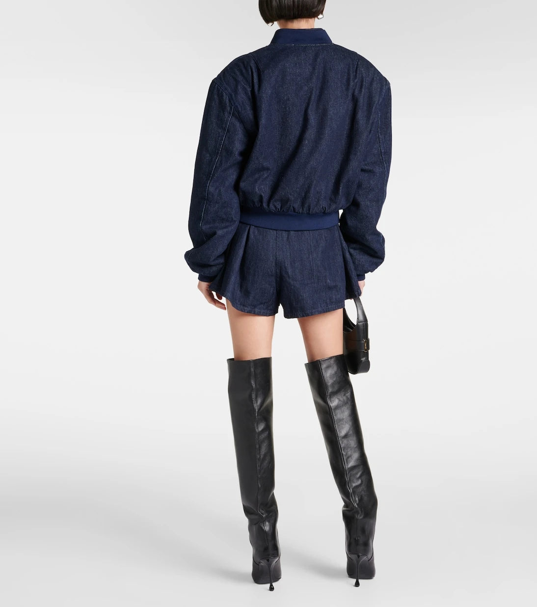 The Frankie Shop - Micky cropped denim bomber jacket