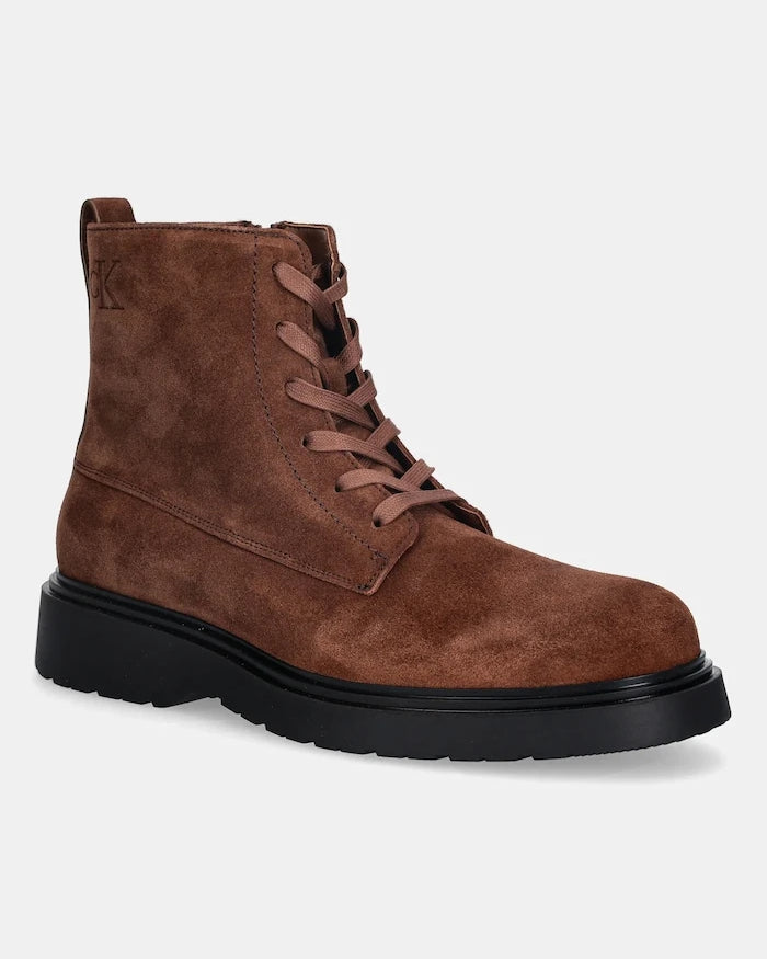 Calvin Klein COMBAT ESS LACE UP ZIP BOOT SU Süet Bot