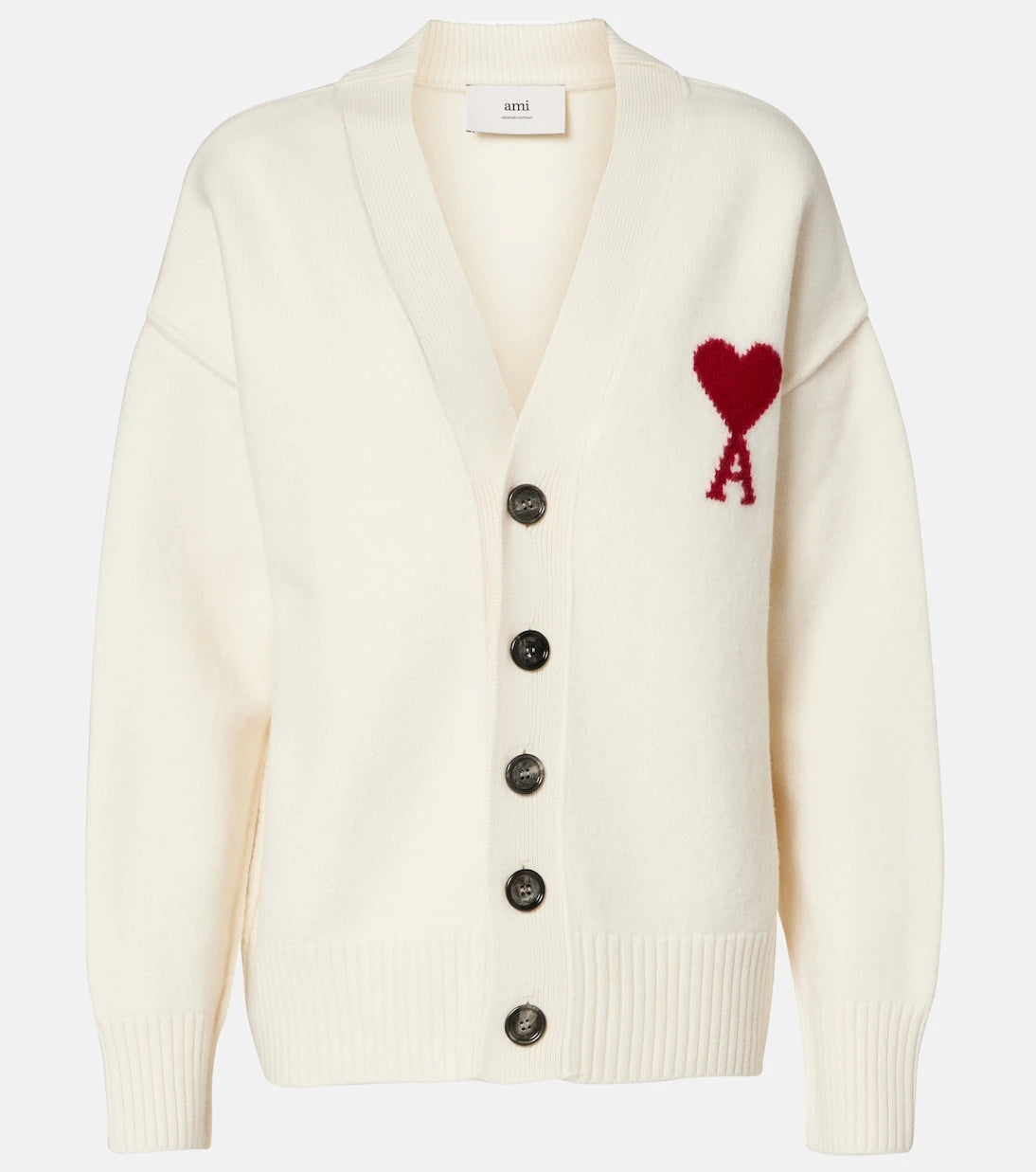Ami Paris - Ami de Cœur virgin wool cardigan