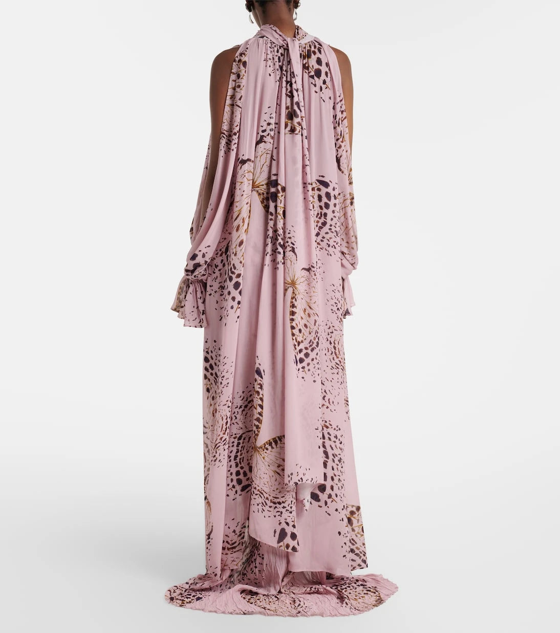 Blumarine - Printed asymmetric georgette blouse