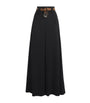 A.W.A.K.E. Mode Black Wool Full-Split Wide-Leg Trousers