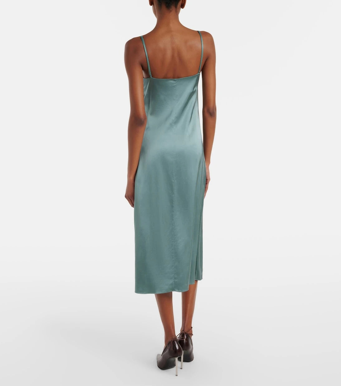 Acne Studios - Lace-trimmed satin slip dress