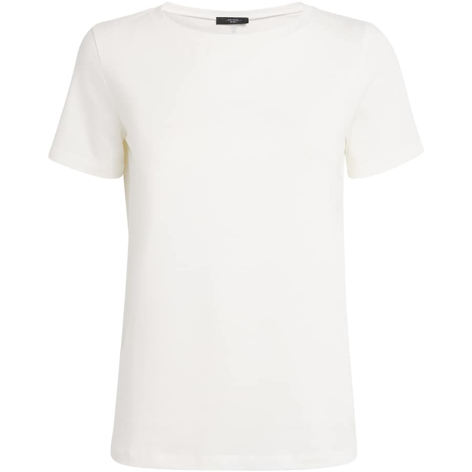 White Stretch-Cotton T-Shirt