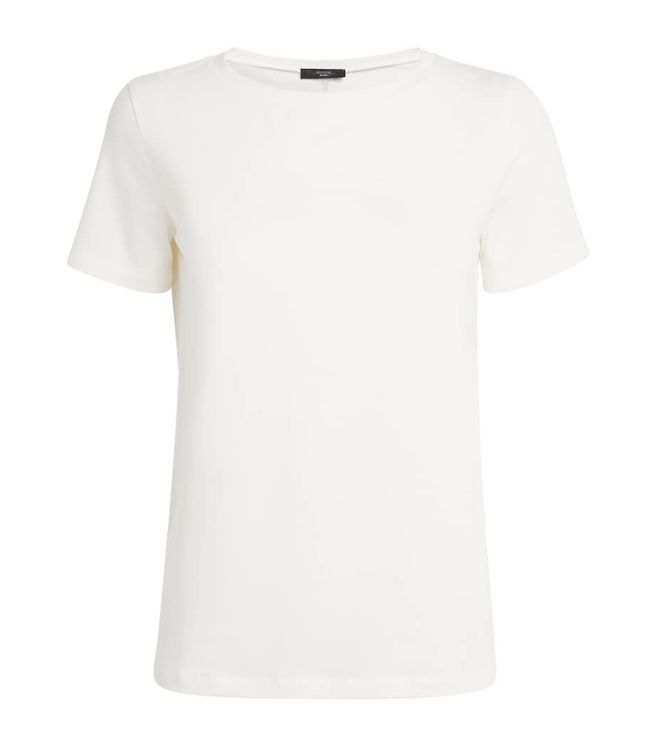 White Stretch-Cotton T-Shirt