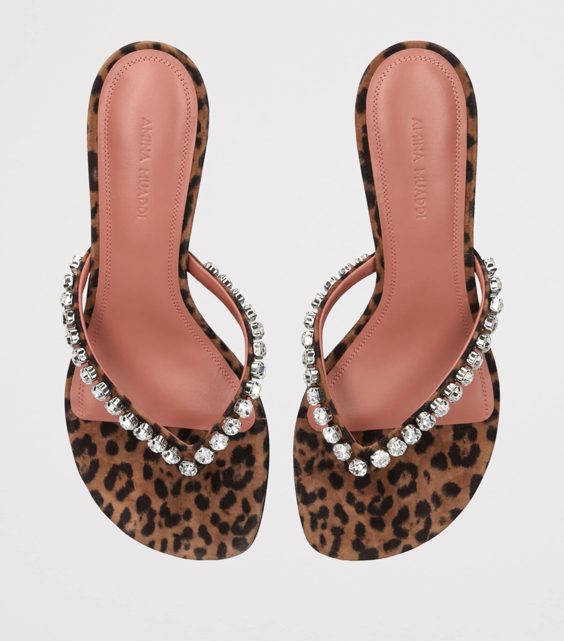 Suede Embellished Gigi Thong Sandals 45