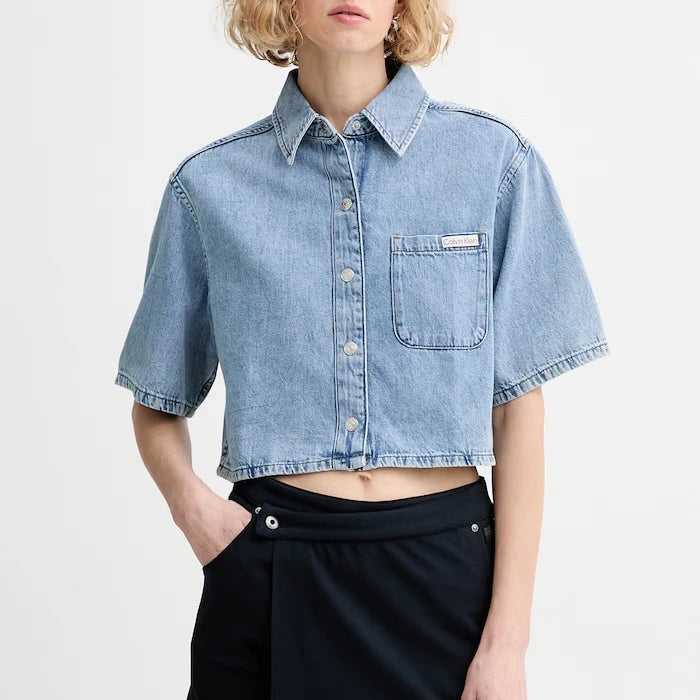 Calvin Klein Jeans риза дамска от деним