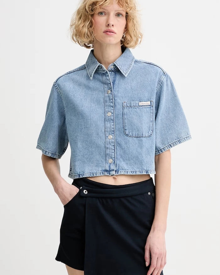 Calvin Klein Jeans риза дамска от деним