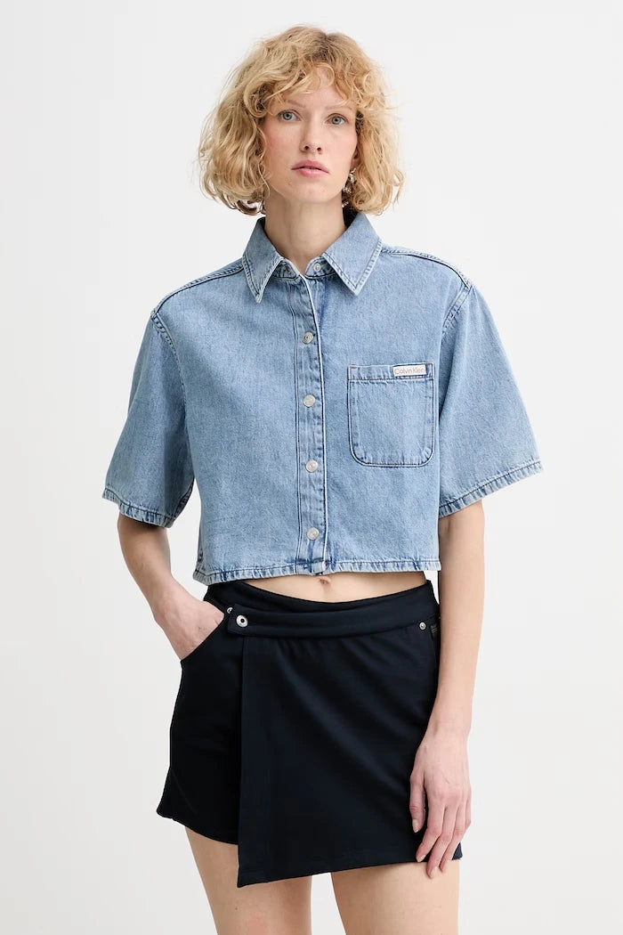 Calvin Klein Jeans риза дамска от деним