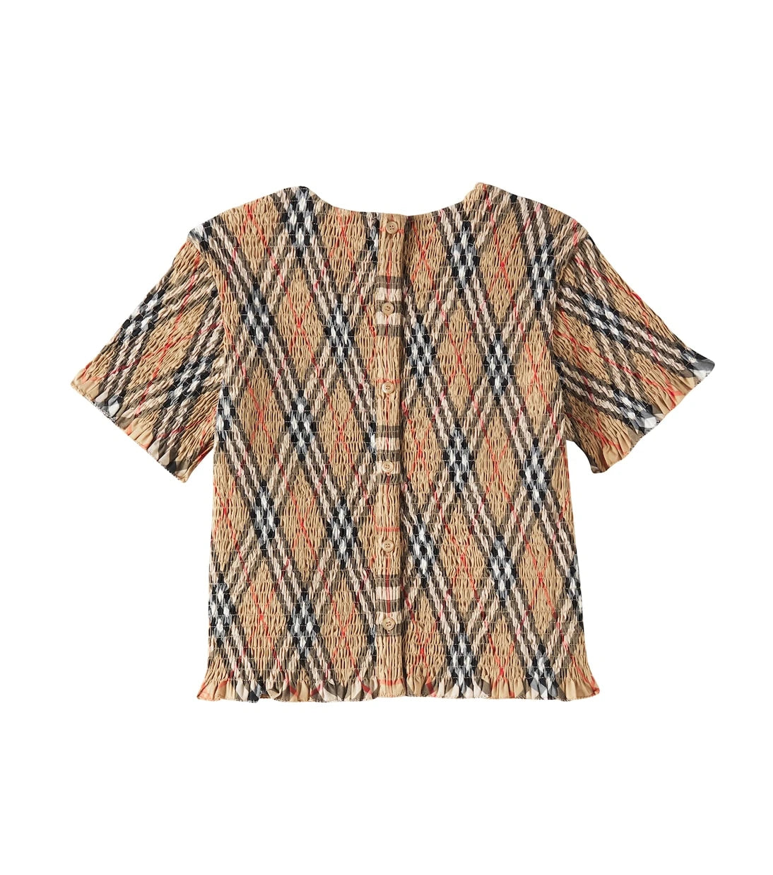 Burberry Kids - Checked cotton T-shirt