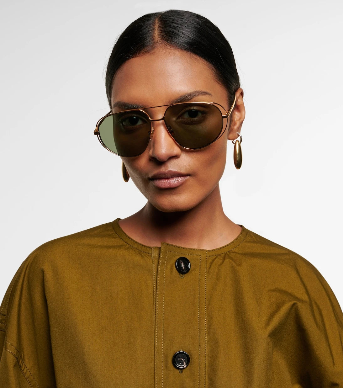 Bottega Veneta - نظارة شمسية Aviator