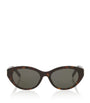 Saint Laurent Brown Acetate Round Sunglasses