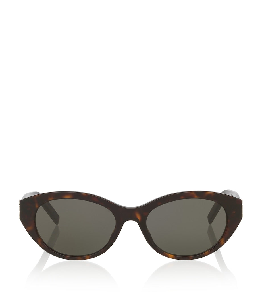 Saint Laurent Brown Acetate Round Sunglasses