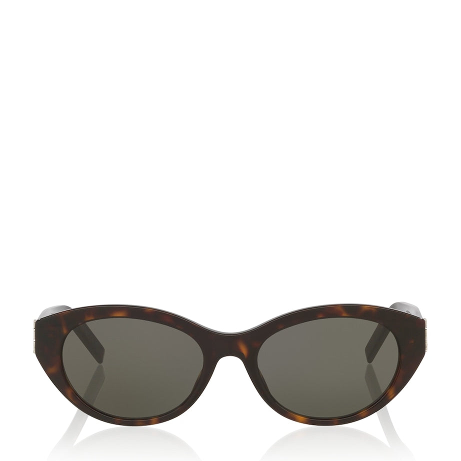 Saint Laurent Brown Acetate Round Sunglasses