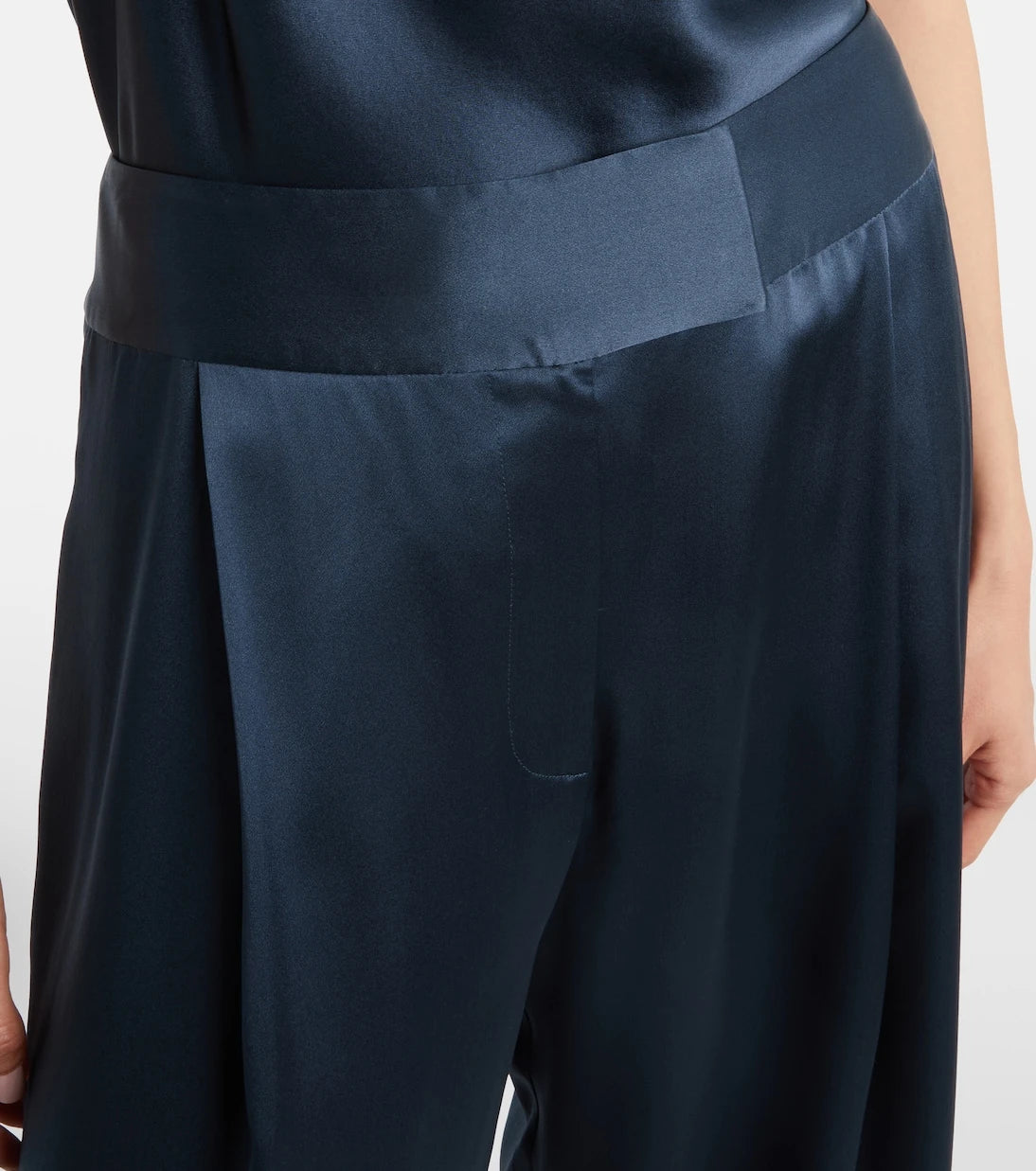 The Sei - High-rise silk wide-leg pants