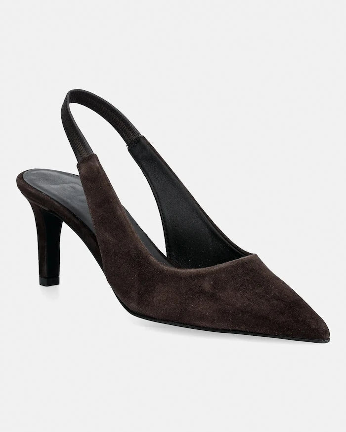 Furla Essential Slingback İnce Topuklu Süet Ayakkabı