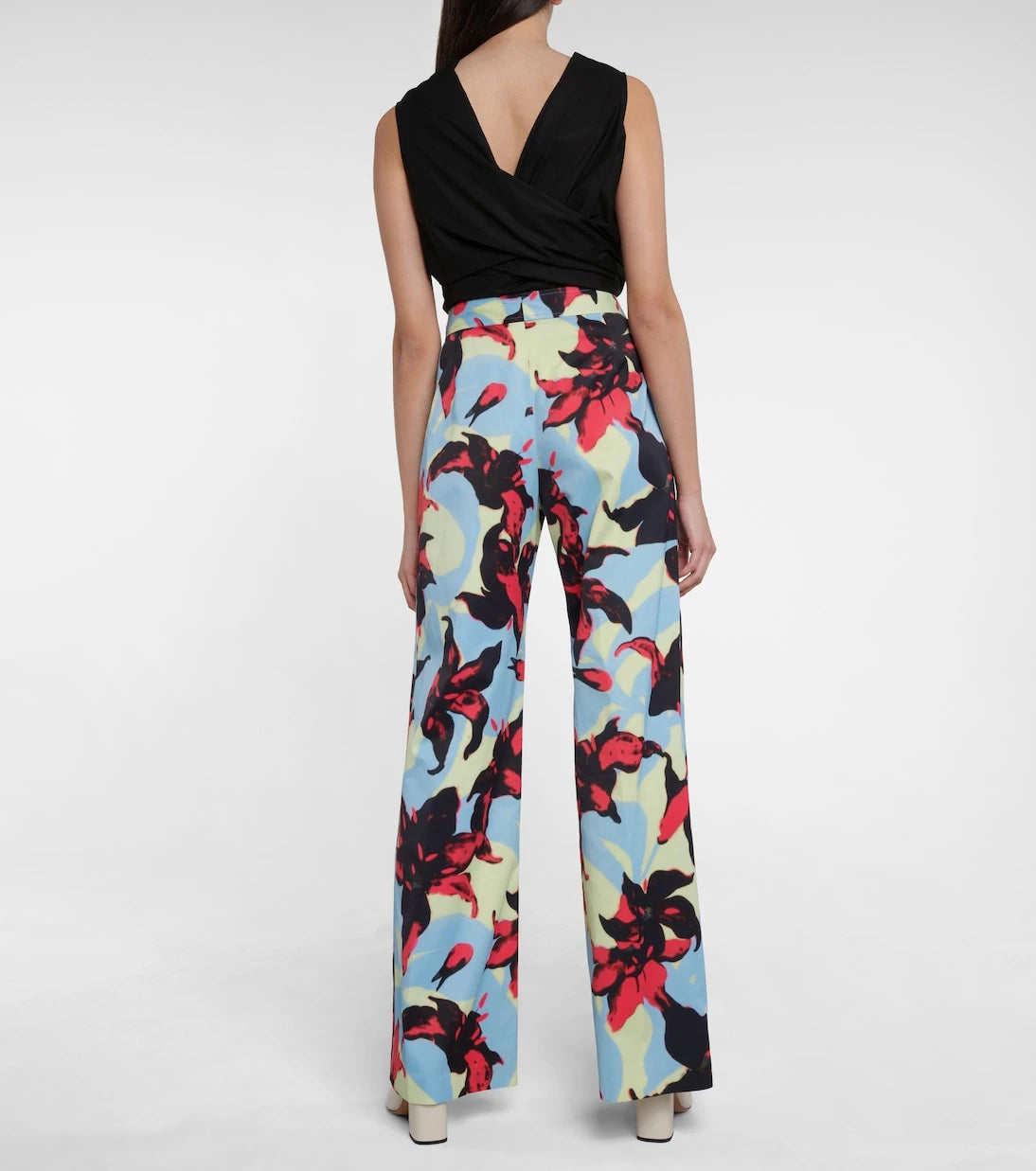 Dries Van Noten - Floral wide-leg satin pants