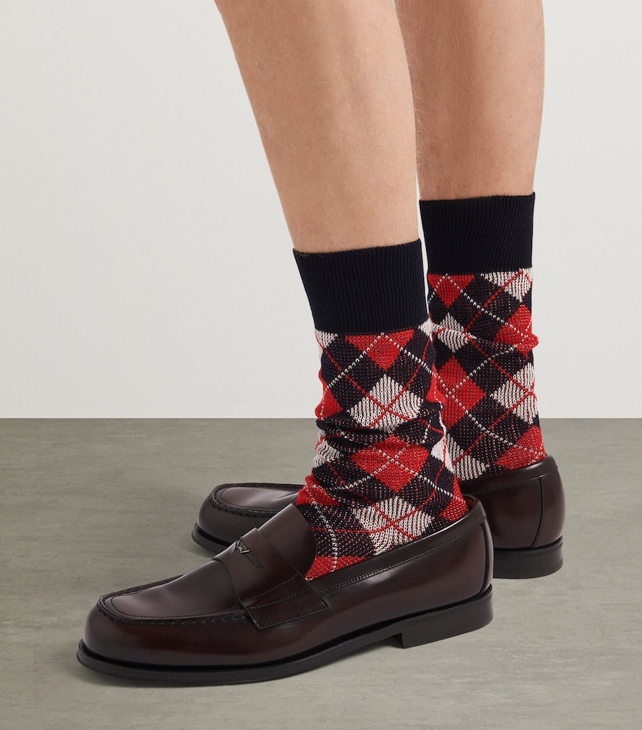 Brushed Leather Loafers