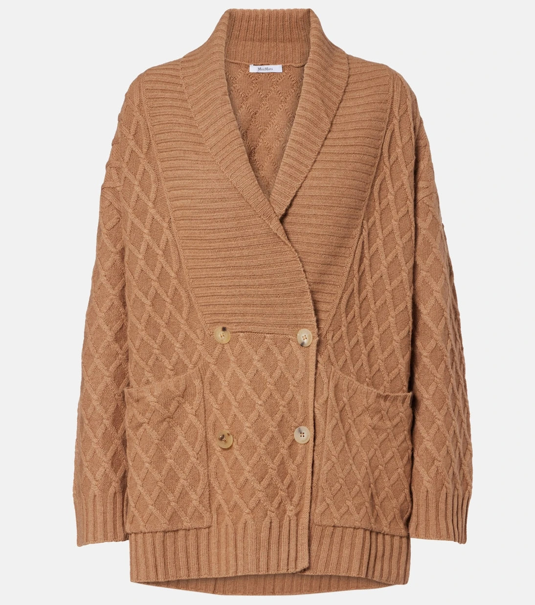 Max Mara - سترة ميركا الصوفية المصنوعة من شعر الجمل بنمط الوافل