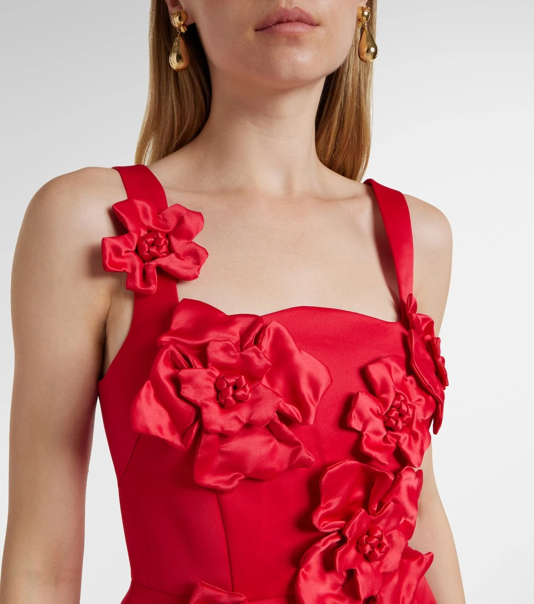 Leo Lin - Rianne floral-appliqué maxi dress