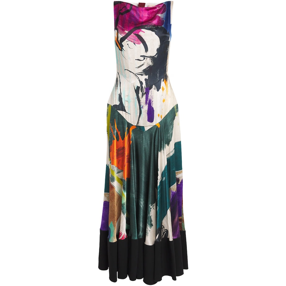 Silk Munir Midi Dress