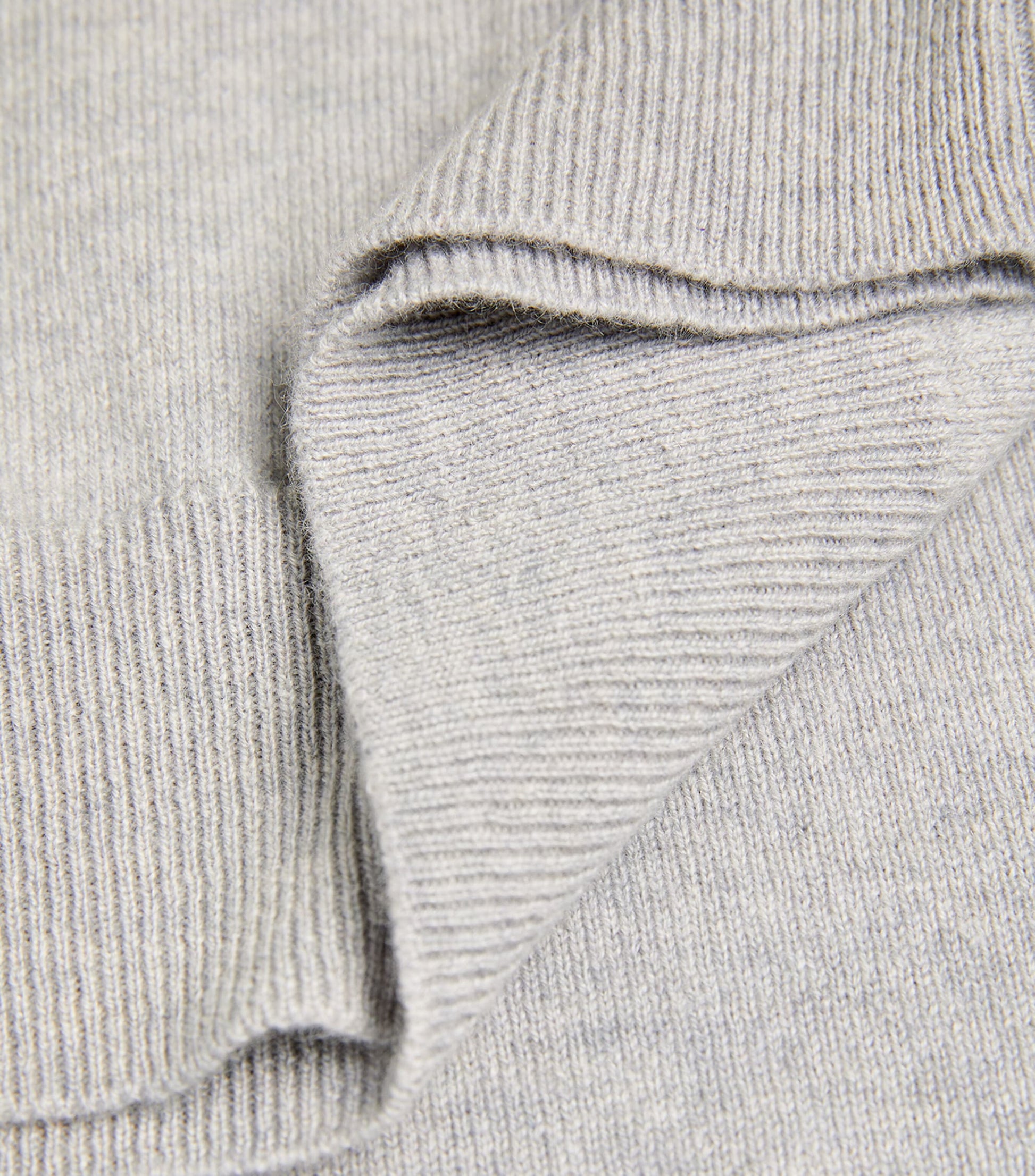 Grey Cashmere Crew-Neck Sweater