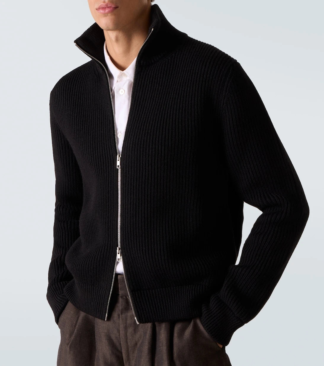 Maison Margiela - Virgin wool zip-up cardigan