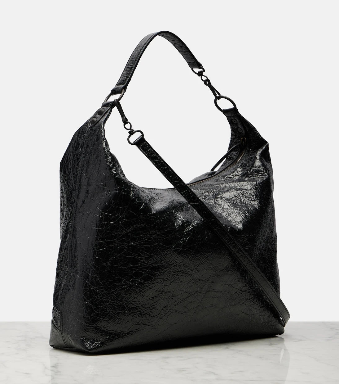 Balenciaga - حقيبة كتف Le City Medium من الجلد