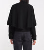Maje Black Cape-Effect Cardigan
