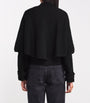 Maje Black Cape-Effect Cardigan