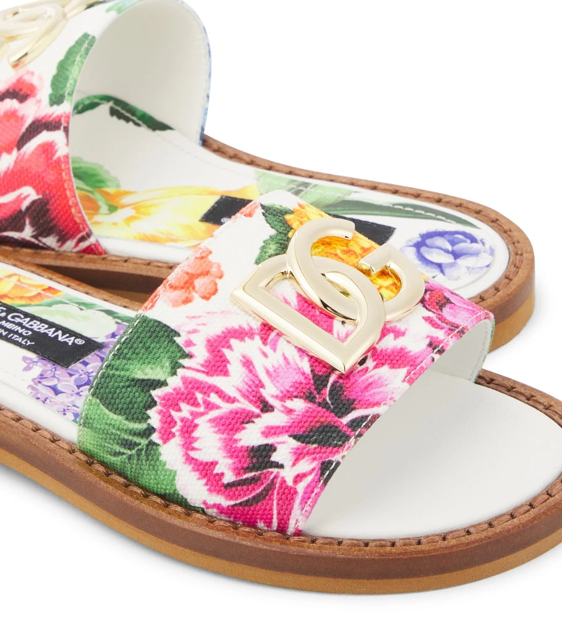 Dolce&Gabbana Kids - Floral canvas sandals