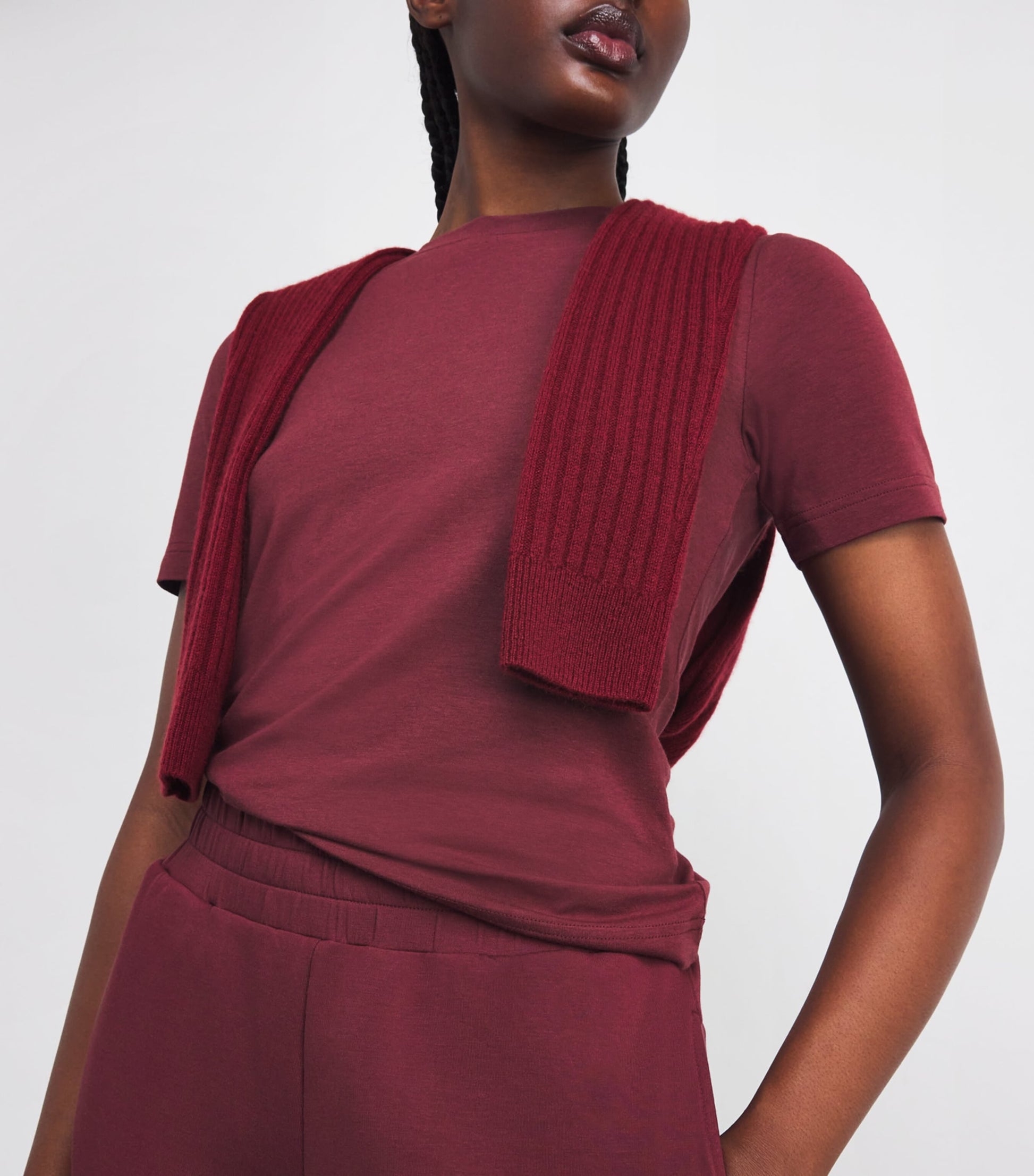 Varley Burgundy Regina T-Shirt