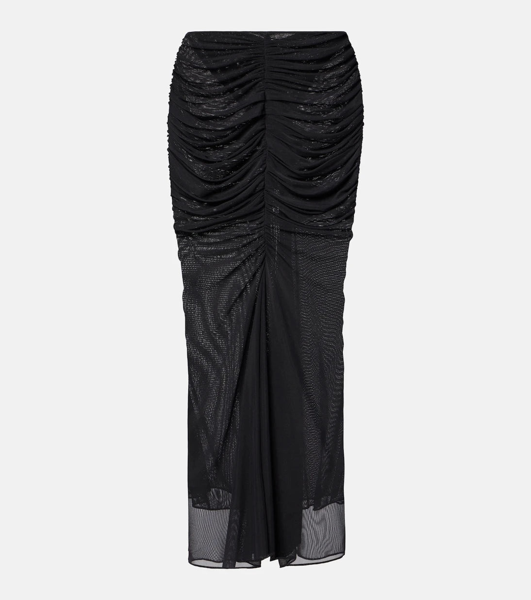 Mugler - Ruched maxi skirt