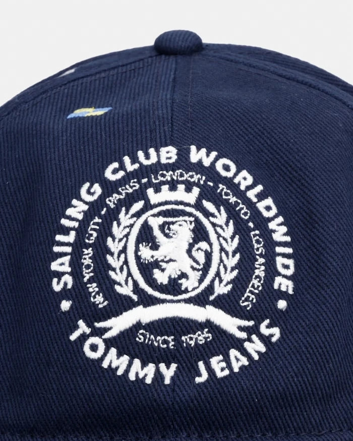 Tommy Jeans erkek pamuklu vizörlü şapka