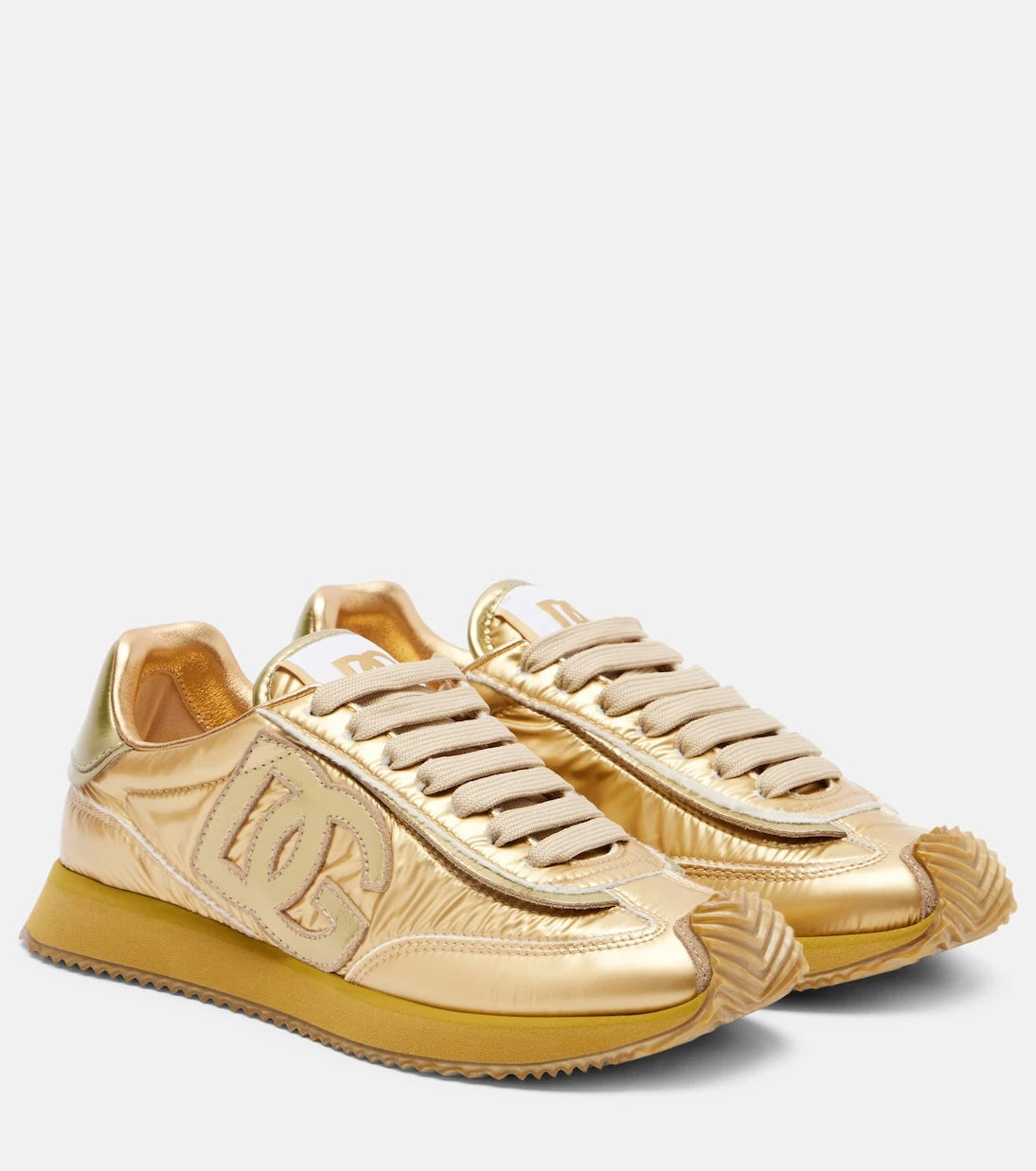Dolce&Gabbana - DG Cushion metallic leather sneakers