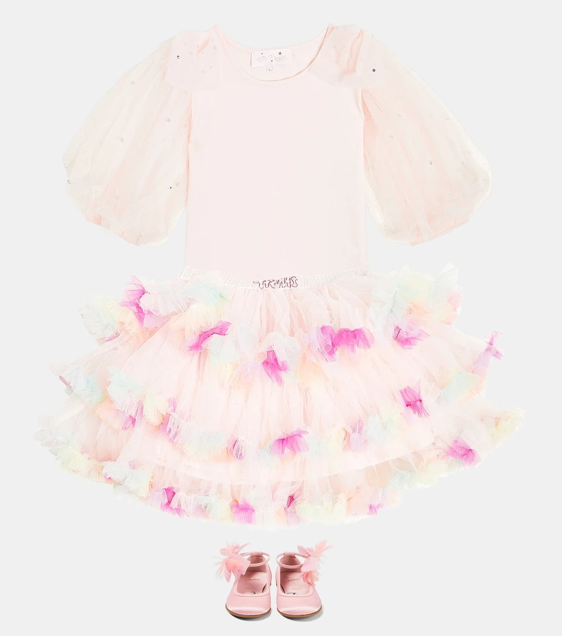 Tutu Du Monde - Papillion cotton jersey and tulle top